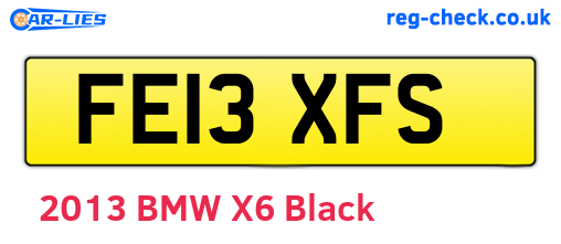 FE13XFS are the vehicle registration plates.