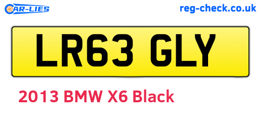 LR63GLY are the vehicle registration plates.
