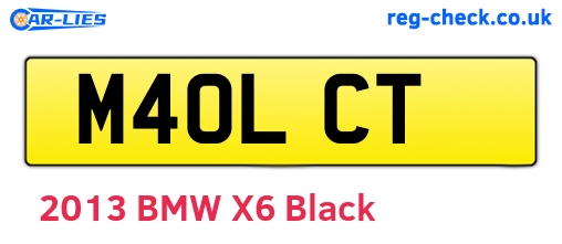 M40LCT are the vehicle registration plates.