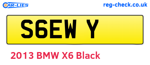 S6EWY are the vehicle registration plates.