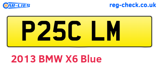 P25CLM are the vehicle registration plates.