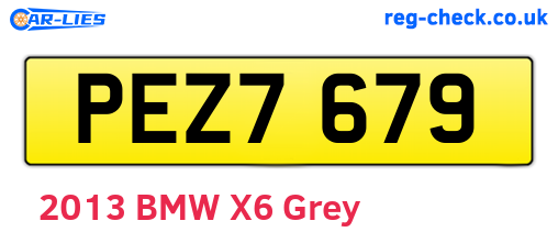 PEZ7679 are the vehicle registration plates.