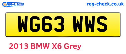WG63WWS are the vehicle registration plates.