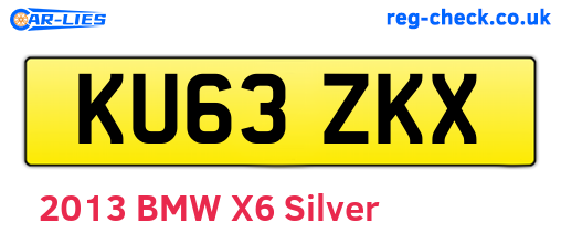 KU63ZKX are the vehicle registration plates.