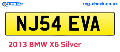 NJ54EVA are the vehicle registration plates.
