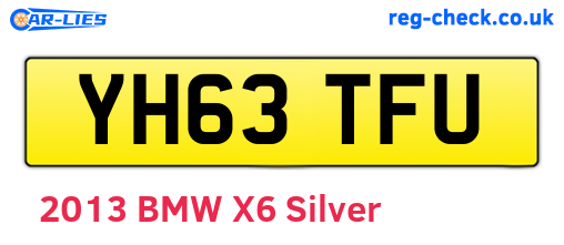 YH63TFU are the vehicle registration plates.