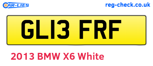 GL13FRF are the vehicle registration plates.