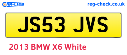 JS53JVS are the vehicle registration plates.