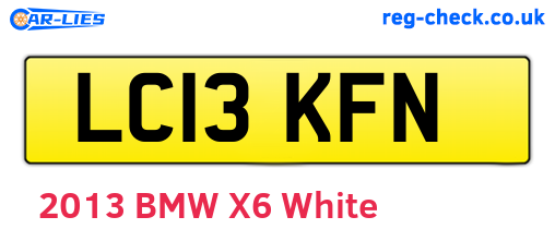 LC13KFN are the vehicle registration plates.