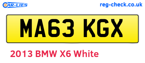 MA63KGX are the vehicle registration plates.