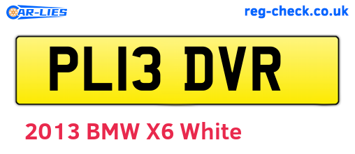 PL13DVR are the vehicle registration plates.