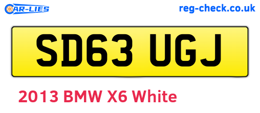 SD63UGJ are the vehicle registration plates.