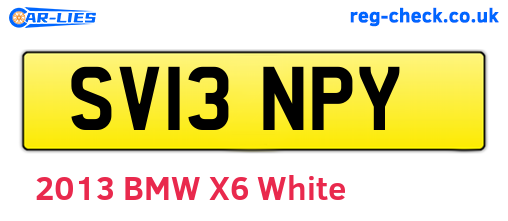SV13NPY are the vehicle registration plates.