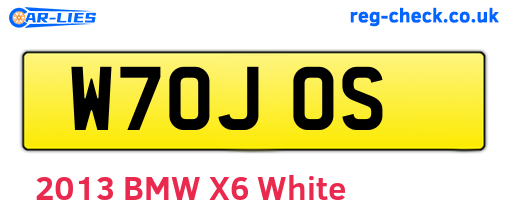 W70JOS are the vehicle registration plates.