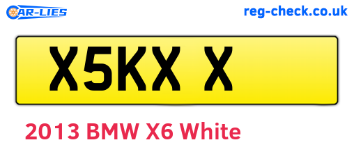 X5KXX are the vehicle registration plates.