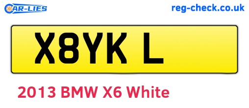 X8YKL are the vehicle registration plates.