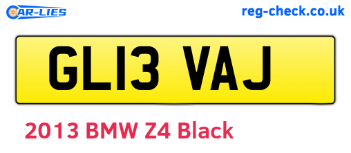GL13VAJ are the vehicle registration plates.