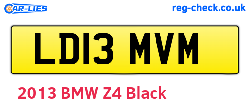 LD13MVM are the vehicle registration plates.