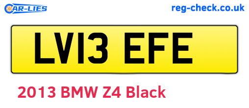 LV13EFE are the vehicle registration plates.