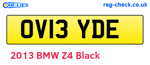 OV13YDE are the vehicle registration plates.