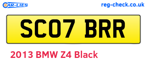 SC07BRR are the vehicle registration plates.