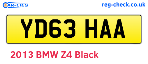 YD63HAA are the vehicle registration plates.