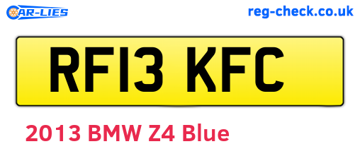 RF13KFC are the vehicle registration plates.