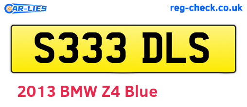S333DLS are the vehicle registration plates.
