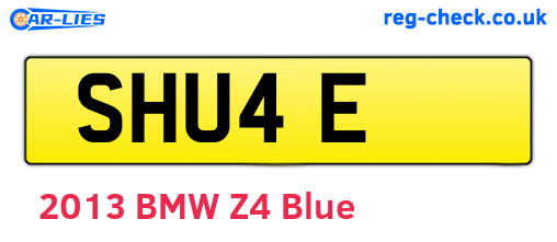 SHU4E are the vehicle registration plates.