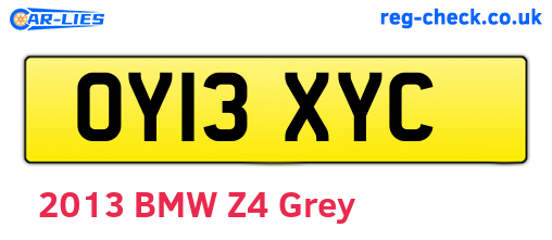 OY13XYC are the vehicle registration plates.
