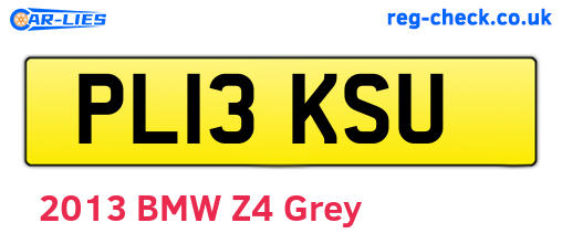 PL13KSU are the vehicle registration plates.