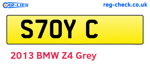 S7OYC are the vehicle registration plates.