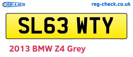 SL63WTY are the vehicle registration plates.