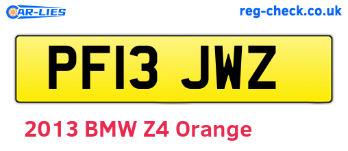 PF13JWZ are the vehicle registration plates.