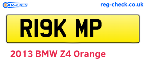 R19KMP are the vehicle registration plates.