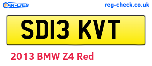 SD13KVT are the vehicle registration plates.