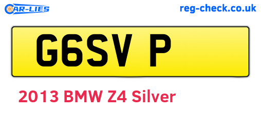G6SVP are the vehicle registration plates.