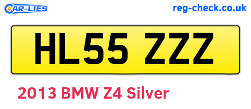 HL55ZZZ are the vehicle registration plates.