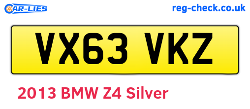 VX63VKZ are the vehicle registration plates.