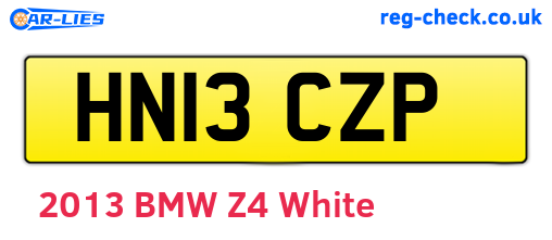 HN13CZP are the vehicle registration plates.