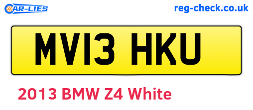 MV13HKU are the vehicle registration plates.