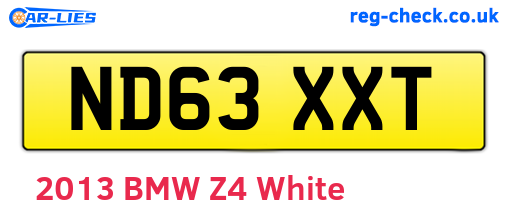 ND63XXT are the vehicle registration plates.