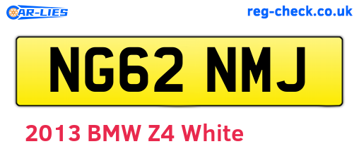 NG62NMJ are the vehicle registration plates.