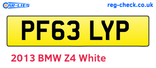 PF63LYP are the vehicle registration plates.