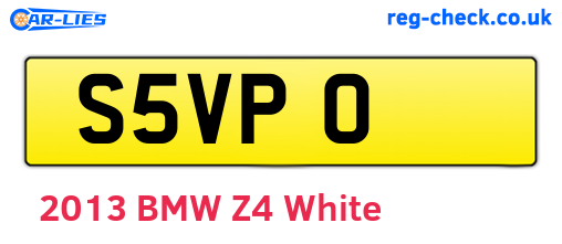 S5VPO are the vehicle registration plates.
