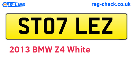 ST07LEZ are the vehicle registration plates.