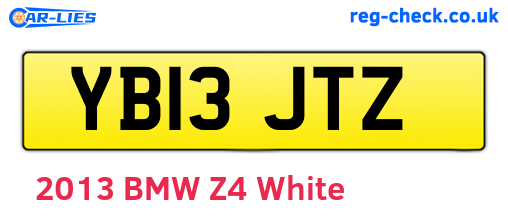 YB13JTZ are the vehicle registration plates.