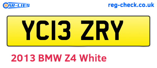 YC13ZRY are the vehicle registration plates.