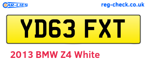 YD63FXT are the vehicle registration plates.