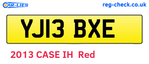 YJ13BXE are the vehicle registration plates.